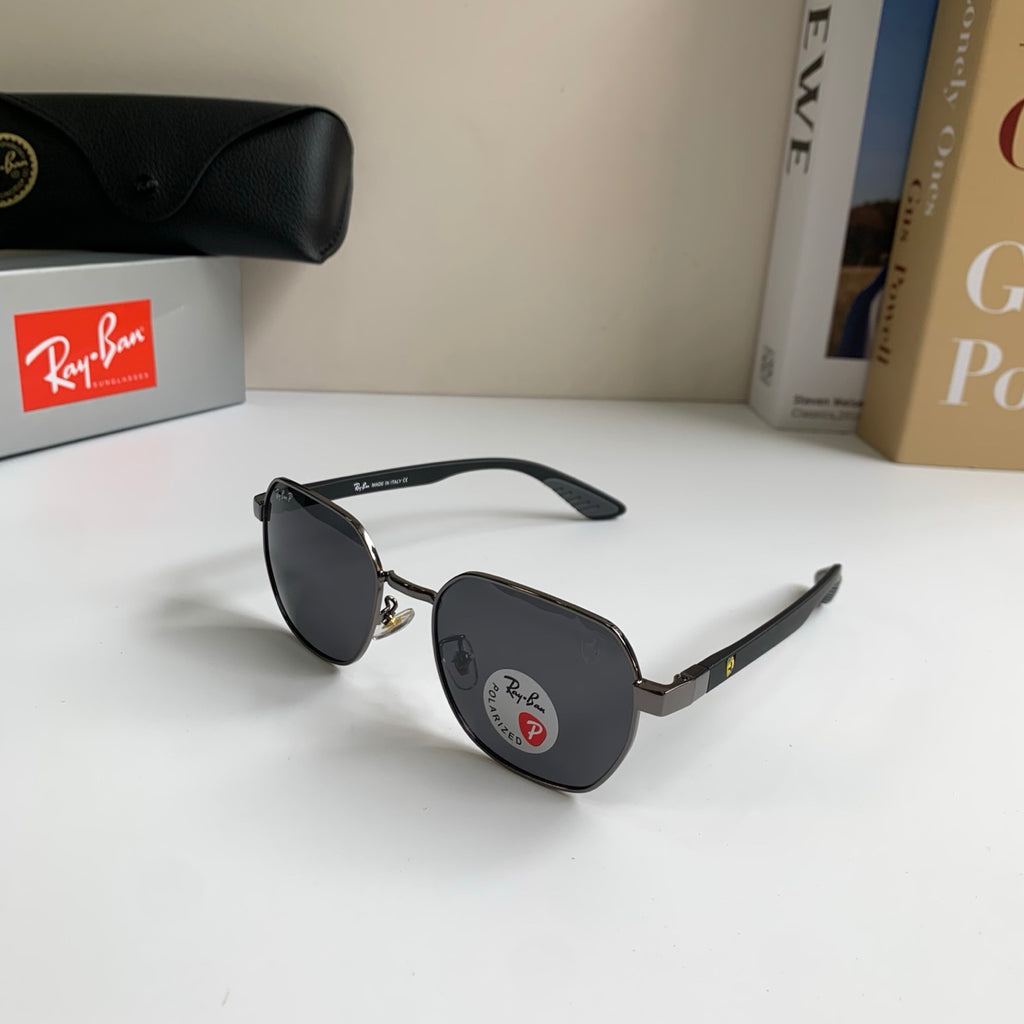 Ray-Ban Polarized Square Black Lens Sunglasses for Men & Women - 358944 - detail image 2