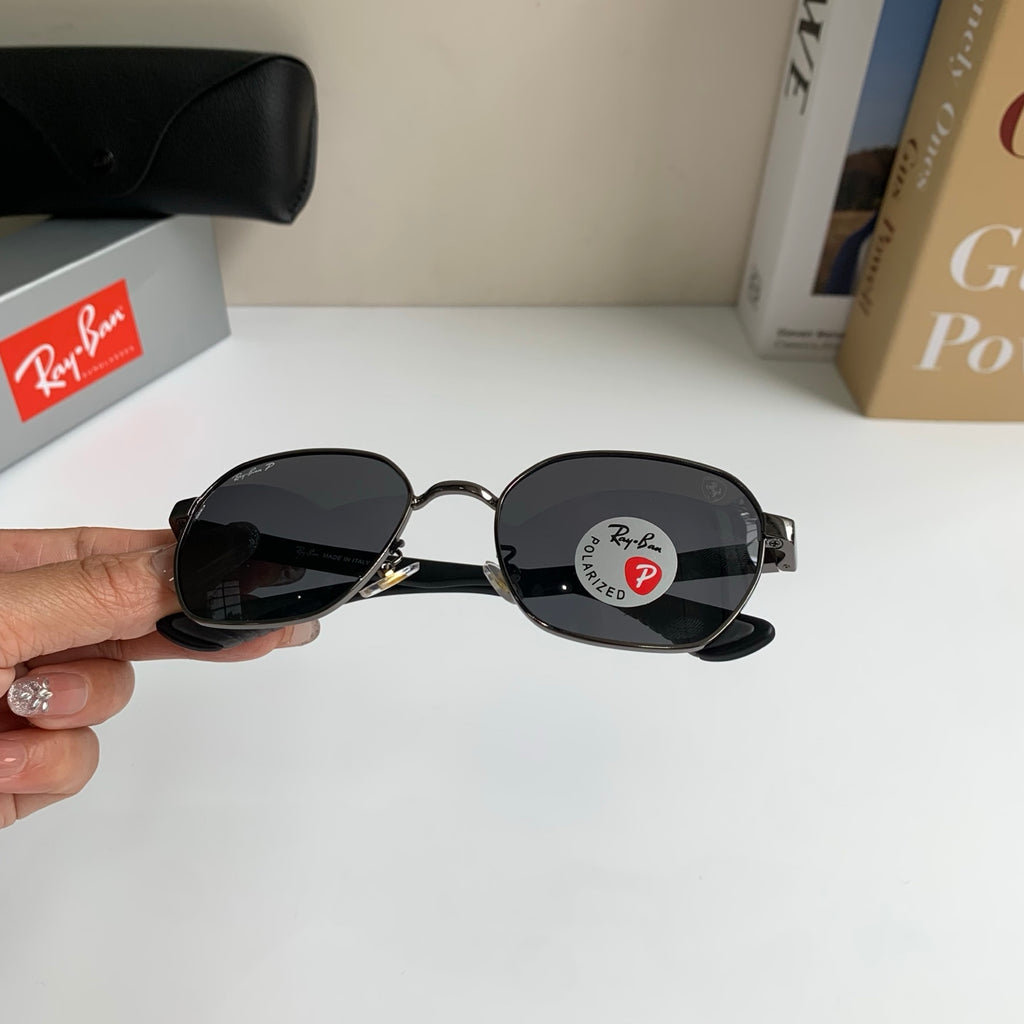 Ray-Ban Polarized Square Black Lens Sunglasses for Men & Women - 358944 - detail image 4