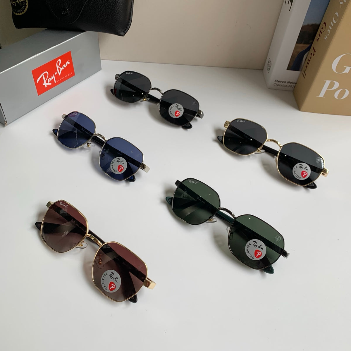 Ray-Ban Polarized Square Silver Lens Sunglasses for Men & Women - 358948 - detail image 10