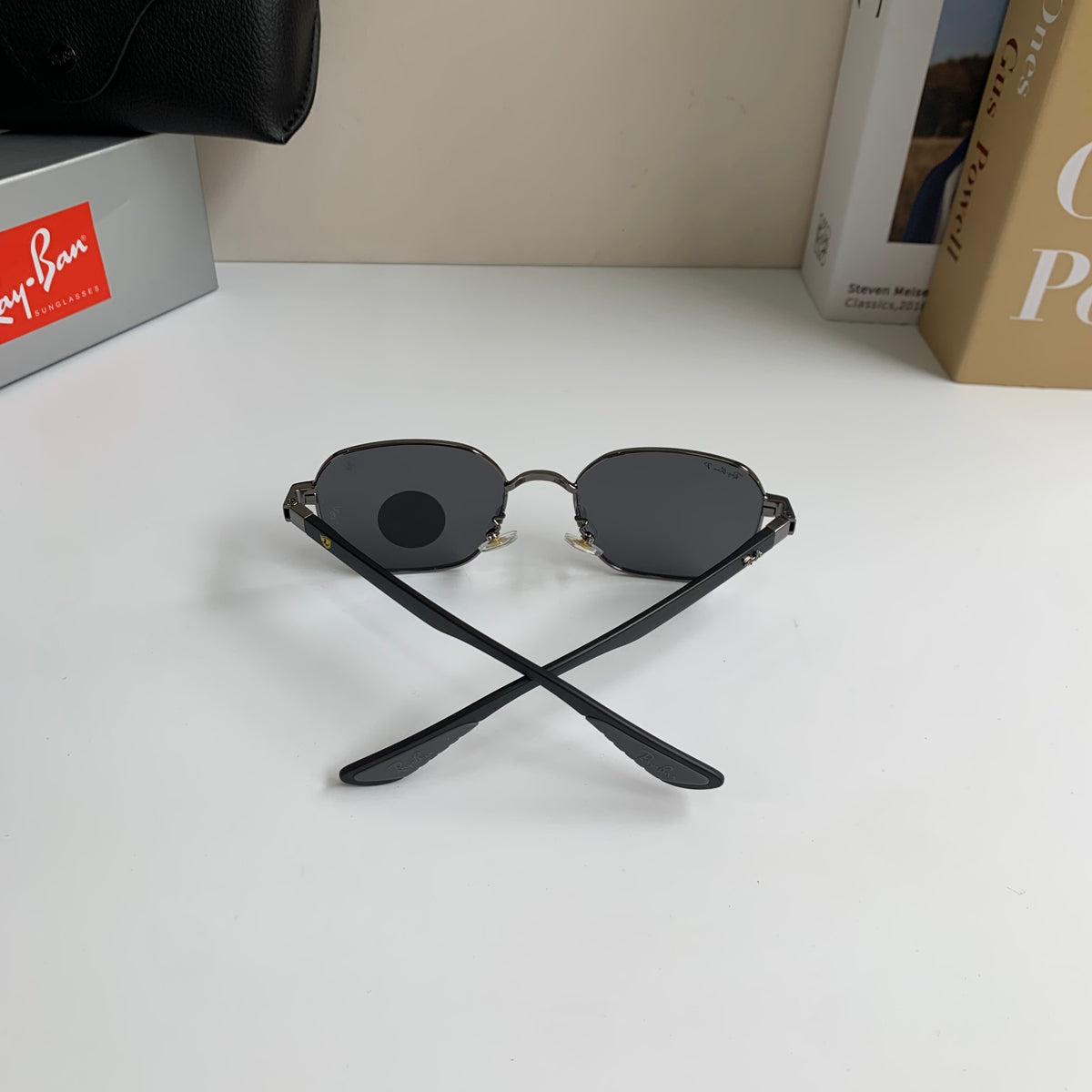 Ray-Ban Polarized Square Black Lens Sunglasses for Men & Women - 358944 - detail image 7