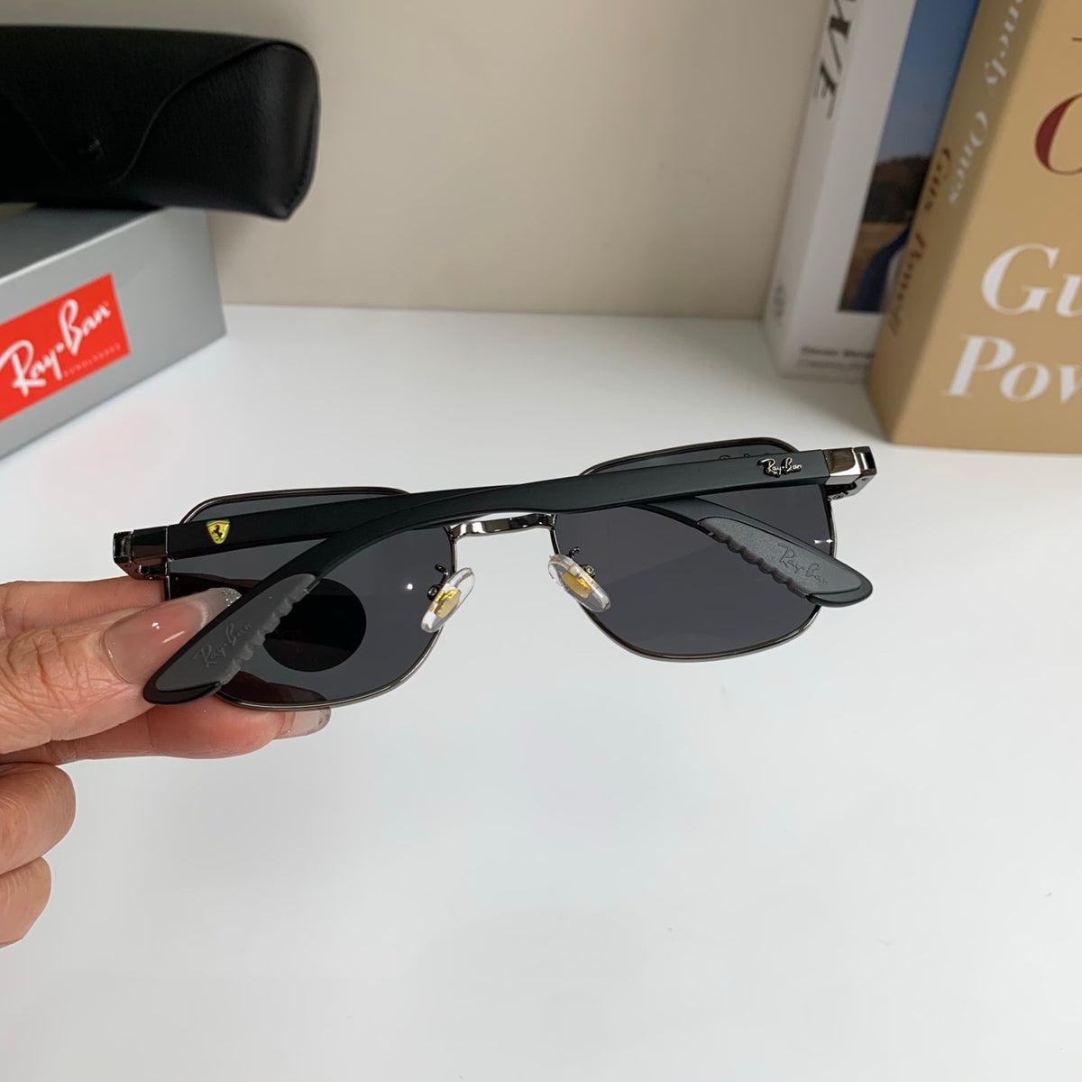 Ray-Ban Polarized Square Black Lens Sunglasses for Men & Women - 358944 - detail image 9