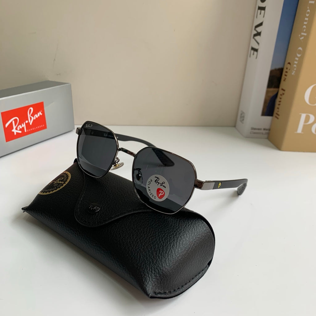 Ray-Ban Polarized Square Black Lens Sunglasses for Men & Women - 358944 - detail image 5
