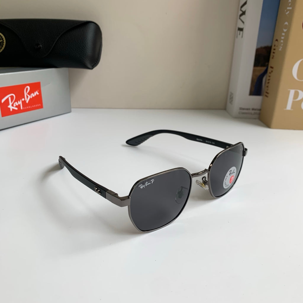 Ray-Ban Polarized Square Black Lens Sunglasses for Men & Women - 358944
