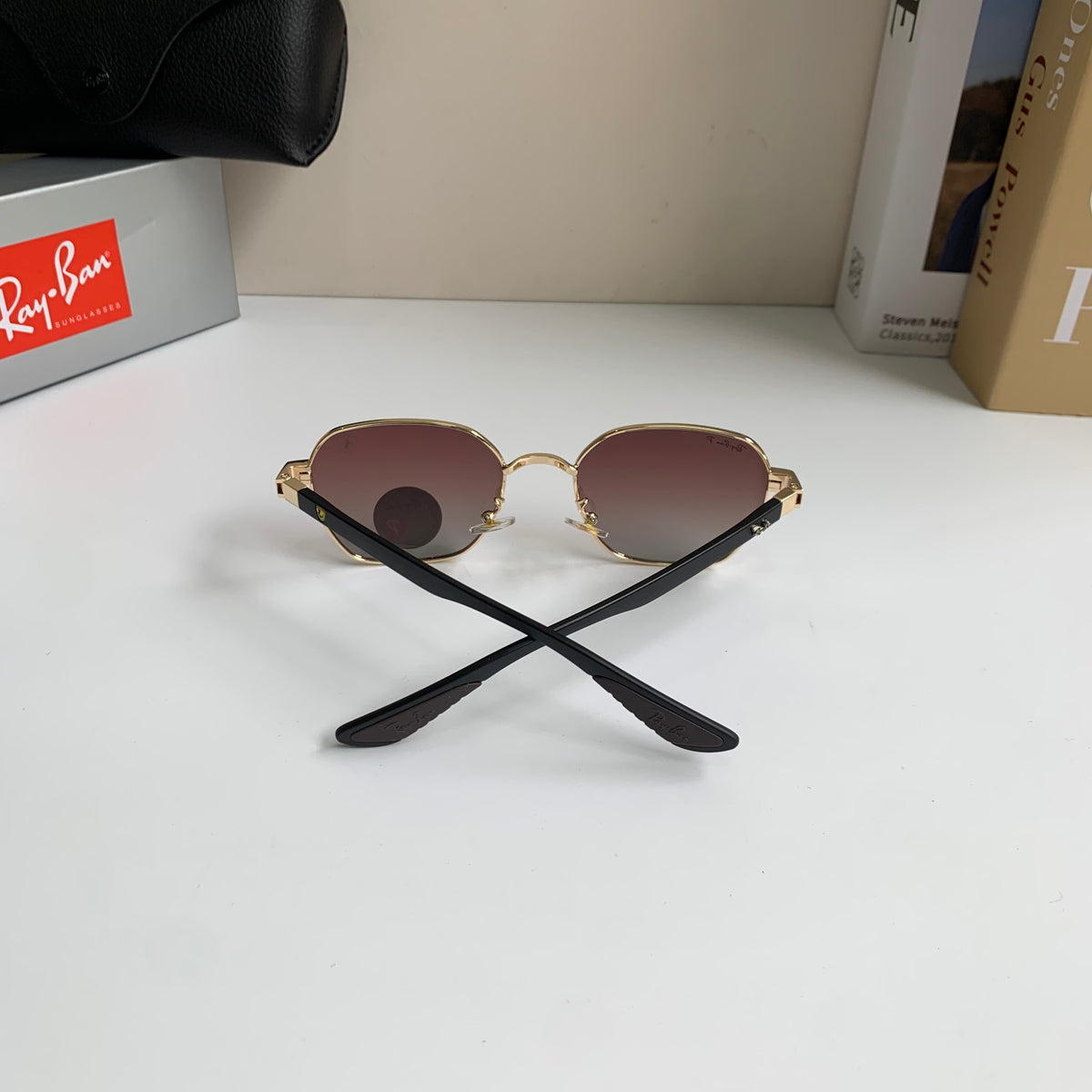 Ray-Ban Polarized Square Silver Lens Sunglasses for Men & Women - 450151 - detail image 6