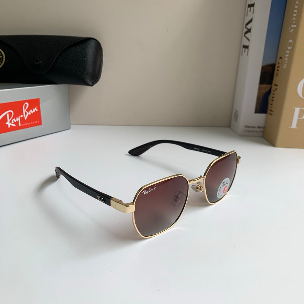 Ray-Ban Polarized Square Silver Lens Sunglasses for Men & Women - 450151