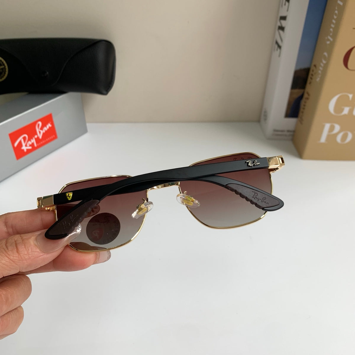 Ray-Ban Polarized Square Silver Lens Sunglasses for Men & Women - 358945 - detail image 7