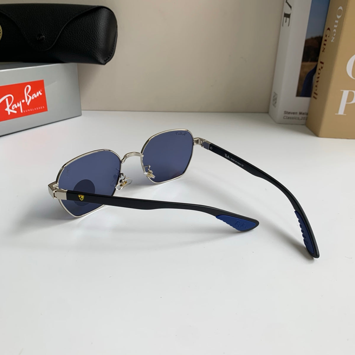 Ray-Ban Polarized Square Silver Lens Sunglasses for Men & Women - 450153 - detail image 8