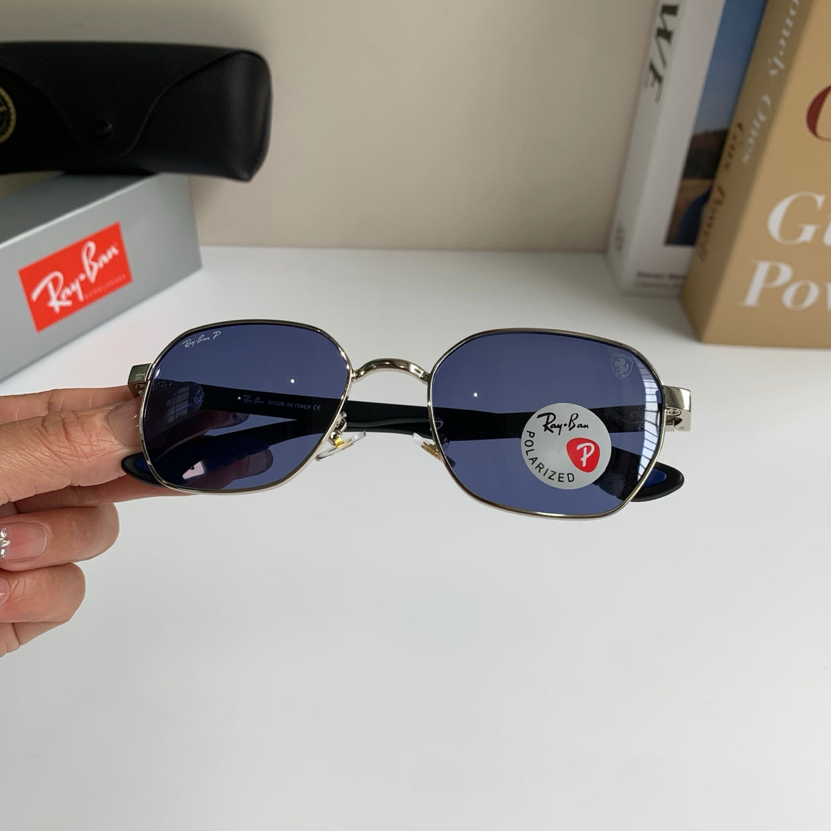 Ray-Ban Polarized Square Silver Lens Sunglasses for Men & Women - 450153 - detail image 4