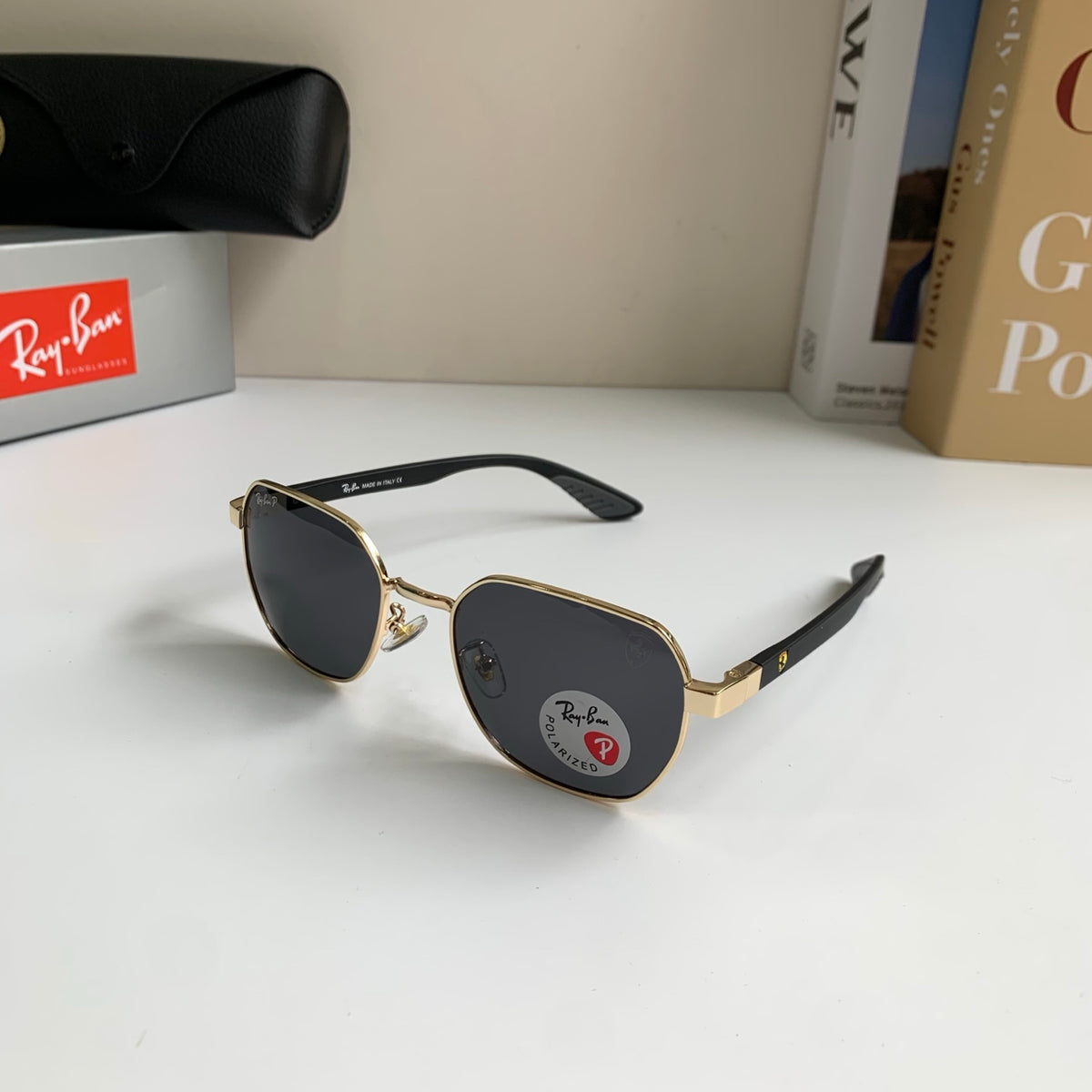 Ray-Ban Polarized Square Silver Lens Sunglasses for Men & Women - 450154 - detail image 2