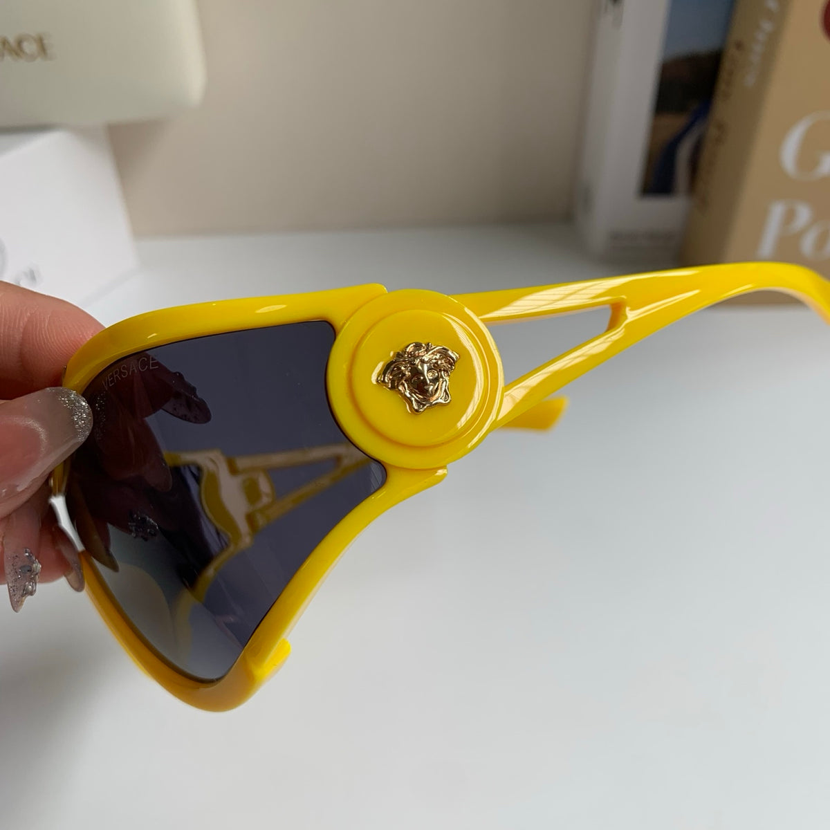 Versace Oversized Brown Lens Sunglasses for Men & Women - 372521 - detail image 6