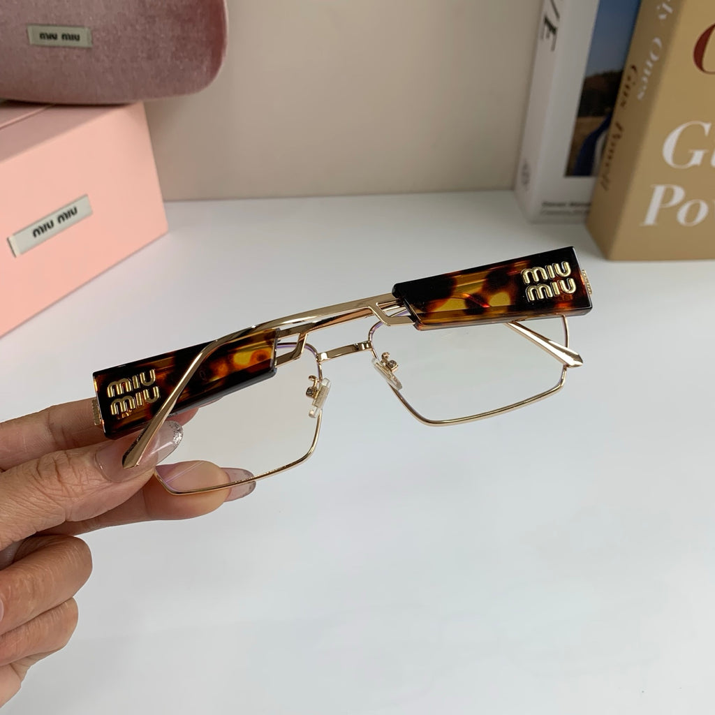 Miu Miu Metal Square Silver Lens Sunglasses for Men & Women - 383002 - detail image 8