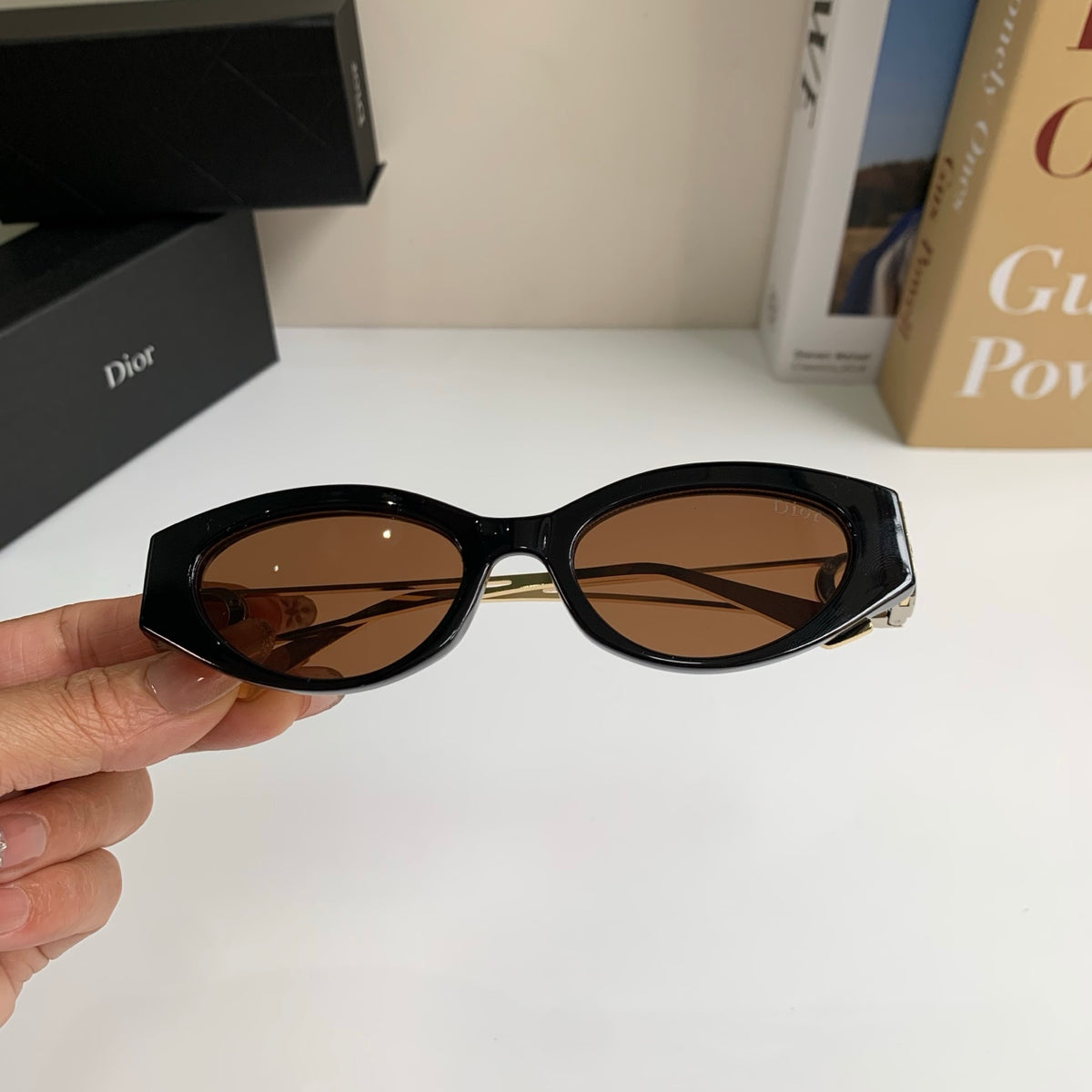 Dior Cat-Eye Black Lens Sunglasses for Men & Women - 398759 - detail image 4