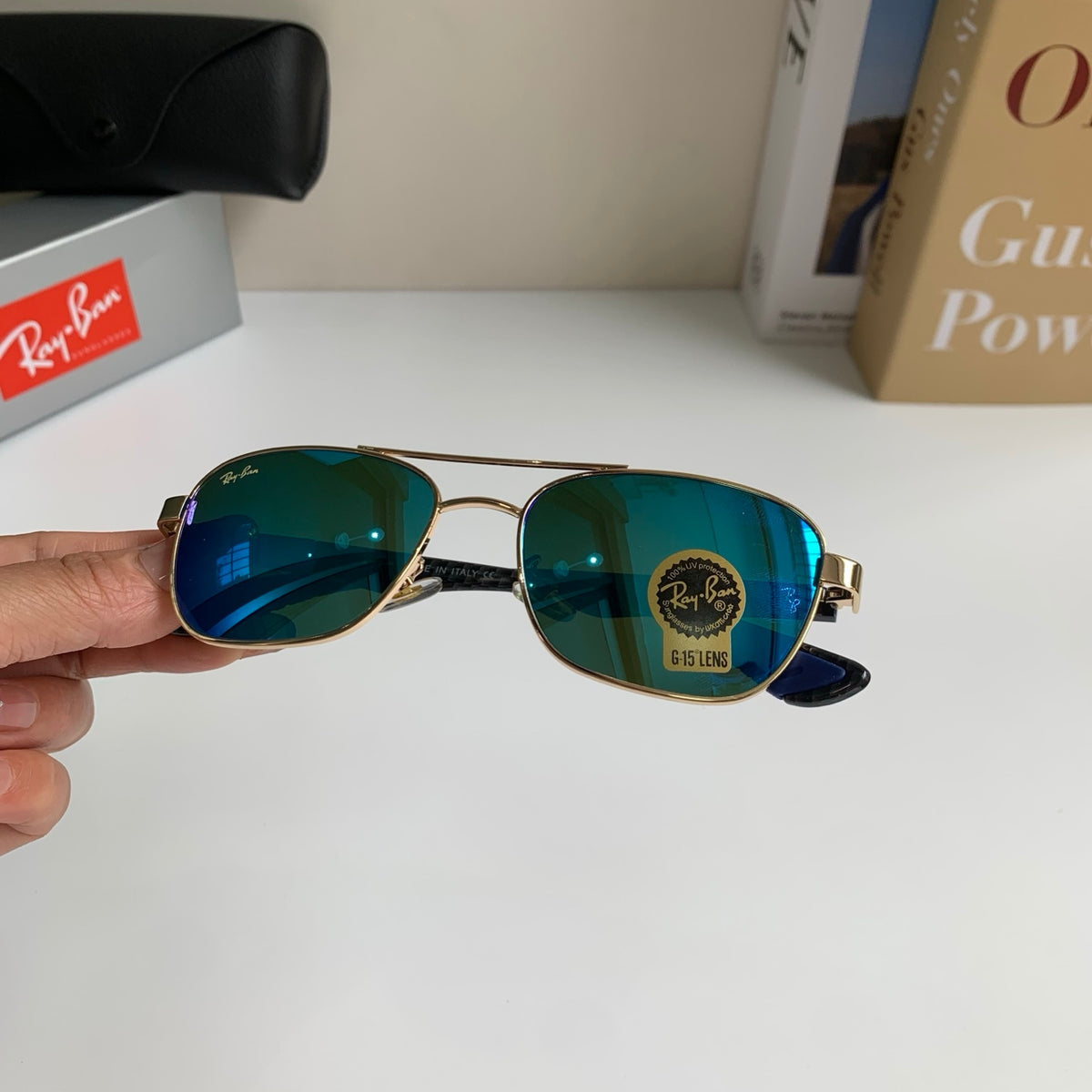 Ray-Ban Polarized Fashion Blue Lens Sunglasses for Men & Women - detail image 3