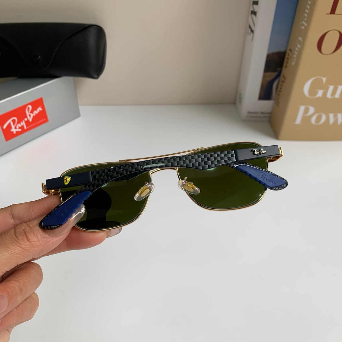 Ray-Ban Polarized Fashion Blue Lens Sunglasses for Men & Women - detail image 7