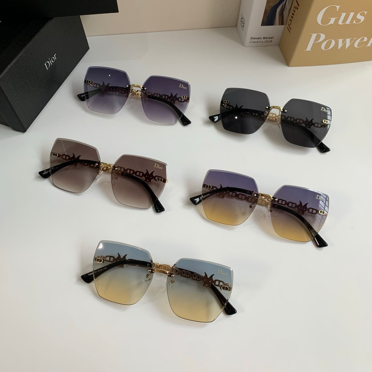 Dior Polarized Square Silver Lens Sunglasses for Men & Women - 486724 - detail image 10