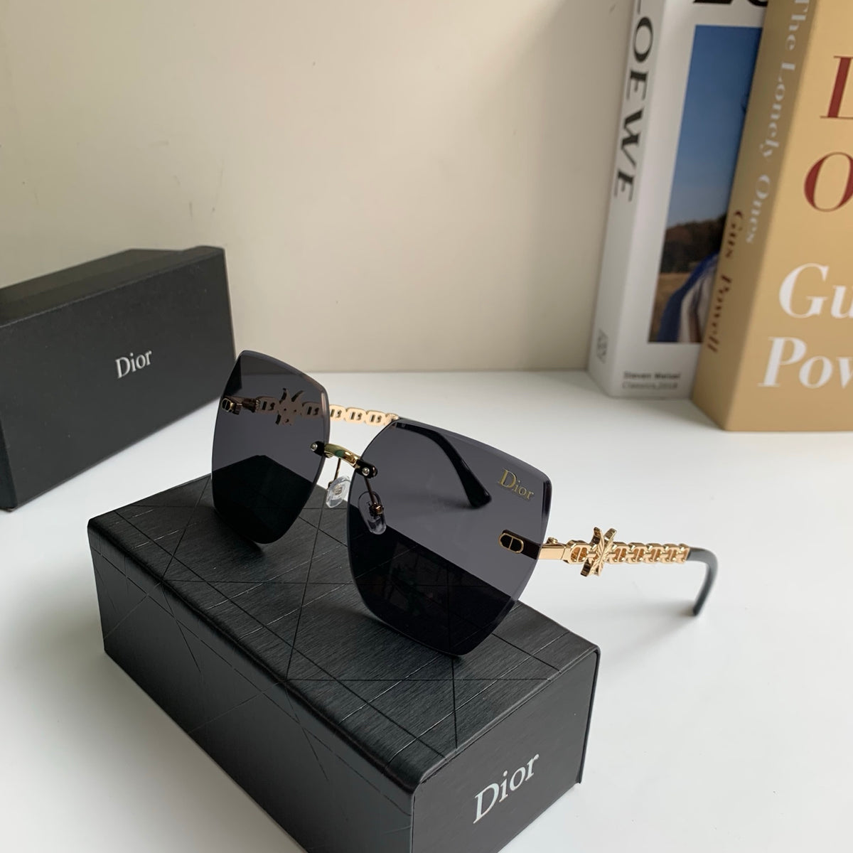 Dior Polarized Square Silver Lens Sunglasses for Men & Women - 486724 - detail image 5