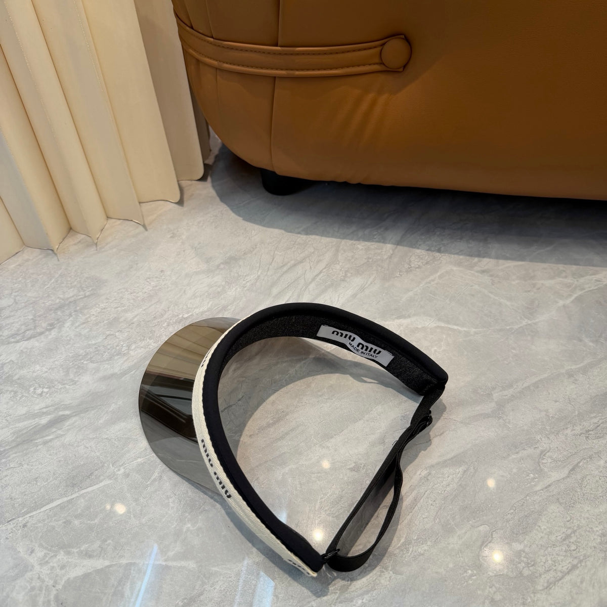 Miu Miu Blue-Light Fashion Silver Sun Visor for Men & Women - 493734 - detail image 2