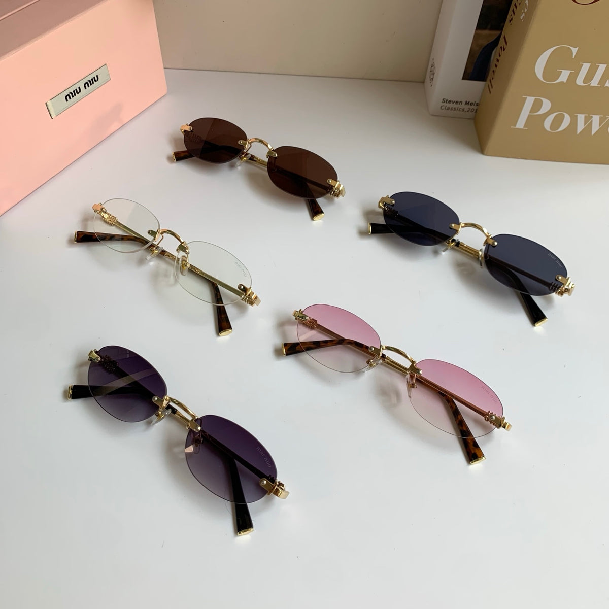 Miu Miu Round Silver Lens Sunglasses for Men & Women - 432588 - detail image 9