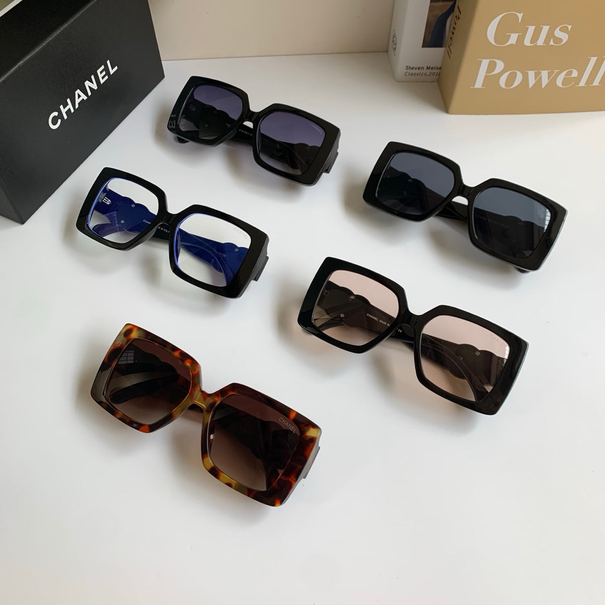 Chanel Metal Square Silver Lens Sunglasses for Men & Women - 431629 - detail image 9