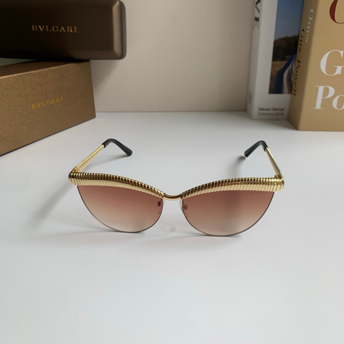 Bottega Veneta Cat-Eye Brown Lens Sunglasses for Men & Women - 372592 - detail image 3