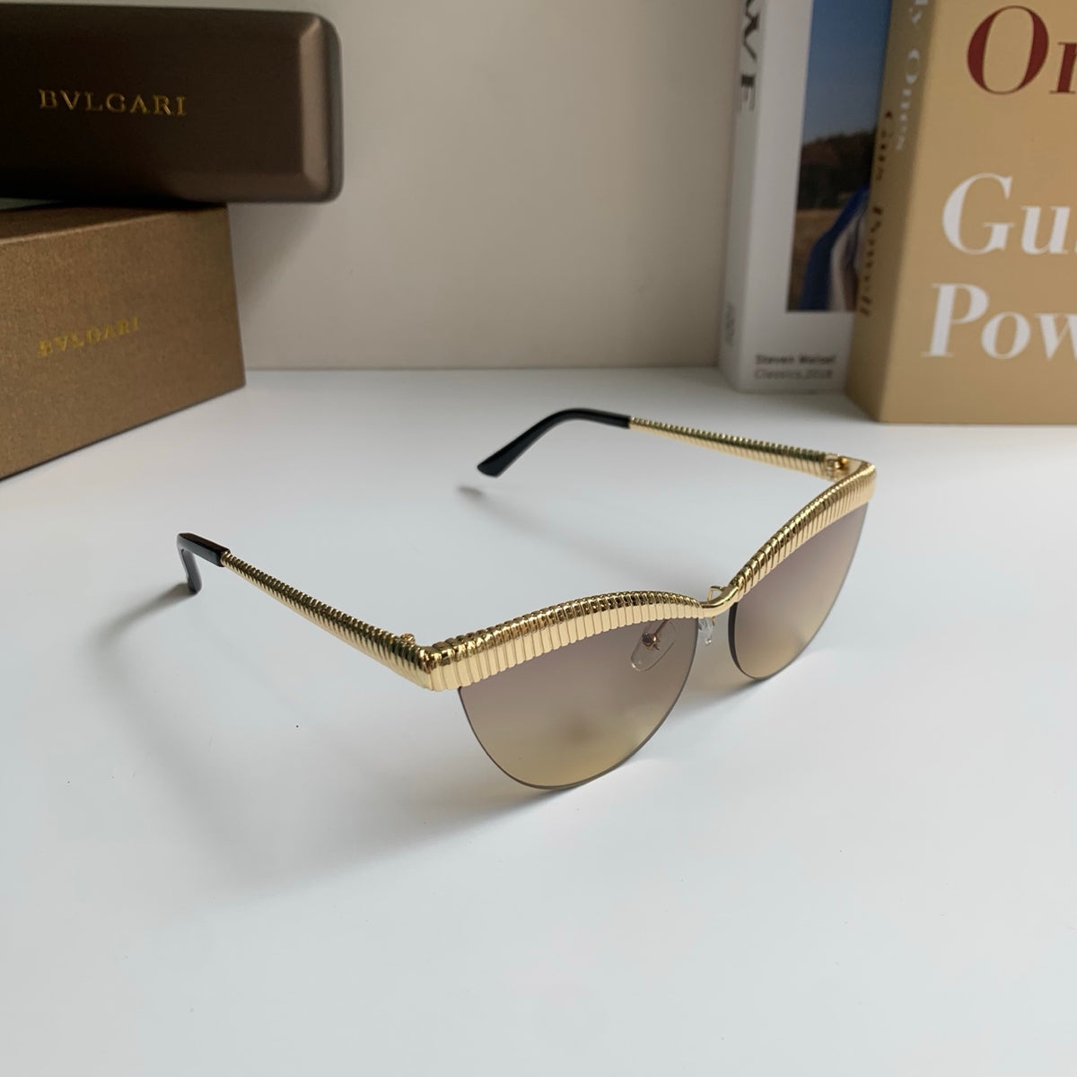 Bottega Veneta Cat-Eye Silver Lens Sunglasses for Men & Women - 372594