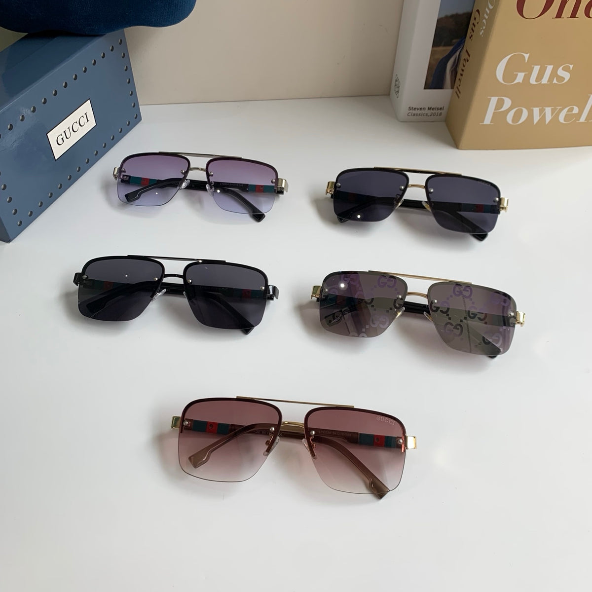 Gucci Metal Square Silver Lens Sunglasses for Men & Women - 464949 - detail image 9