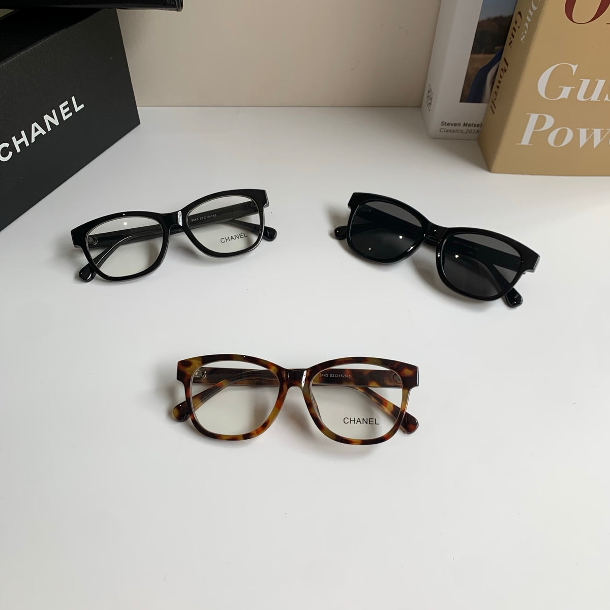 Chanel Blue-Light Fashion Black Lens Sunglasses for Men & Women - detail image 9