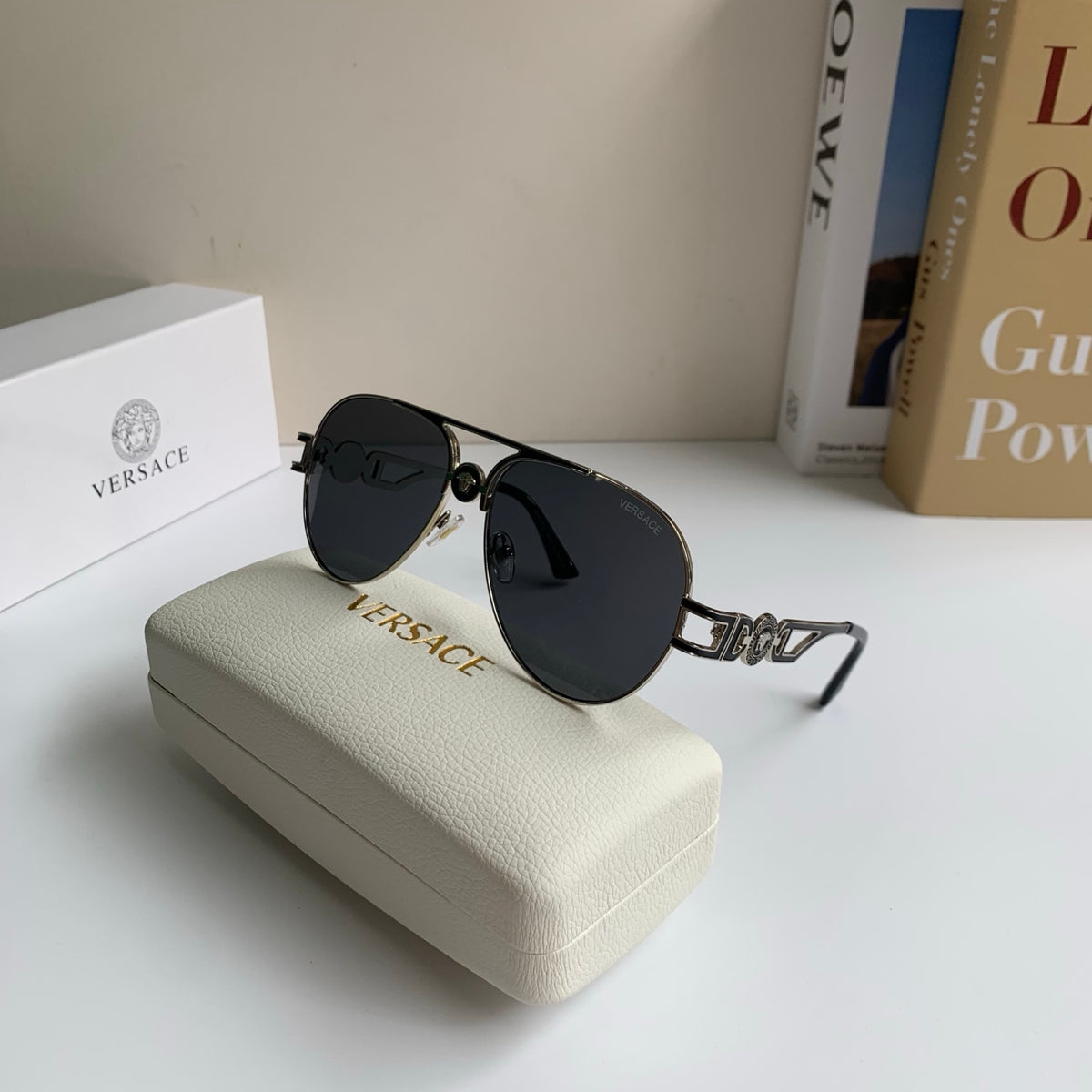Versace Aviator Silver Lens Sunglasses for Men & Women - 416347 - detail image 4