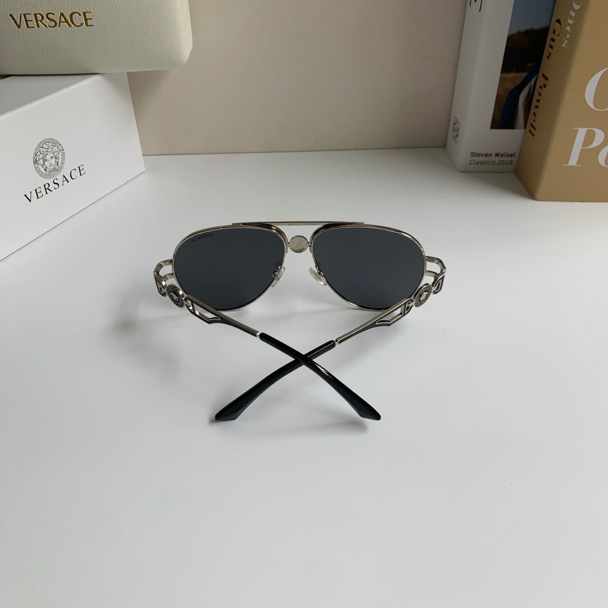 Versace Aviator Silver Lens Sunglasses for Men & Women - 416347 - detail image 8