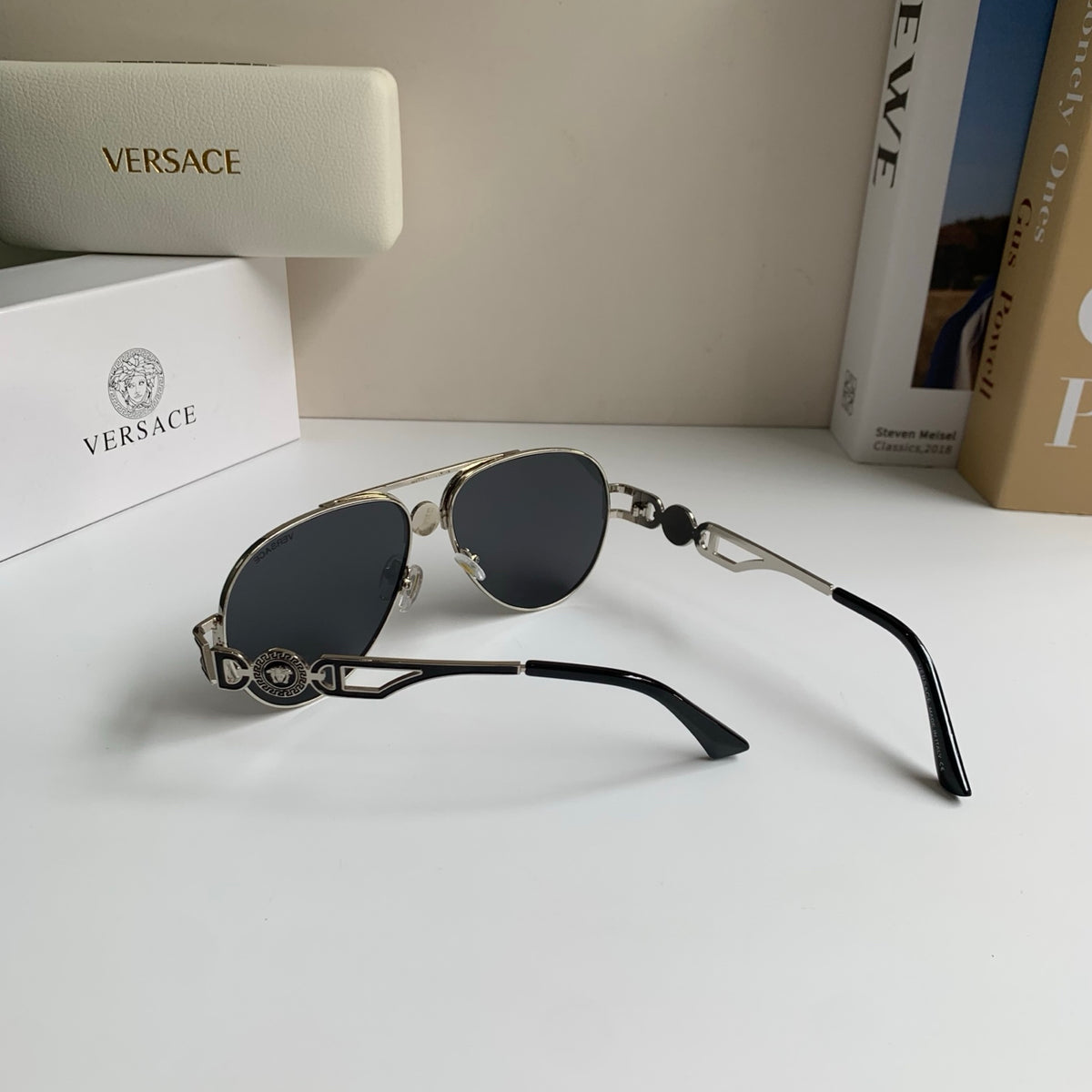 Versace Aviator Silver Lens Sunglasses for Men & Women - 416347 - detail image 6