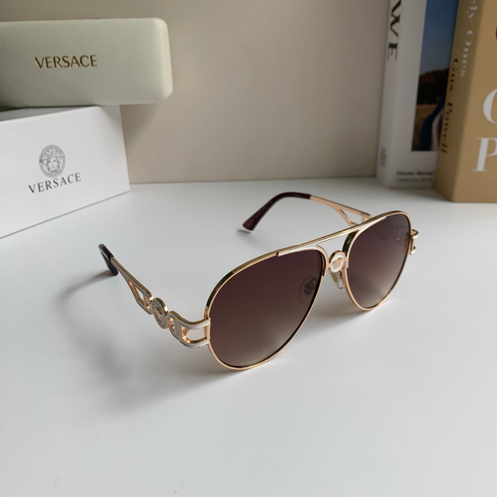 Versace Aviator Red Lens Sunglasses for Men & Women - 416348