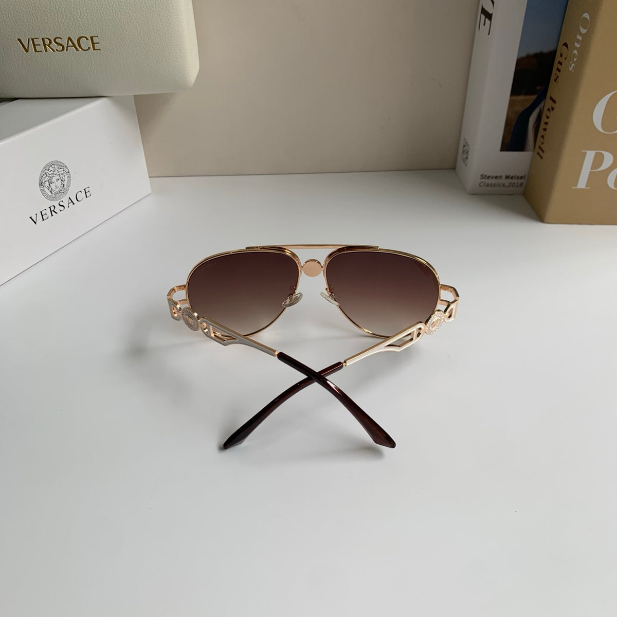 Versace Aviator Red Lens Sunglasses for Men & Women - 416348 - detail image 8