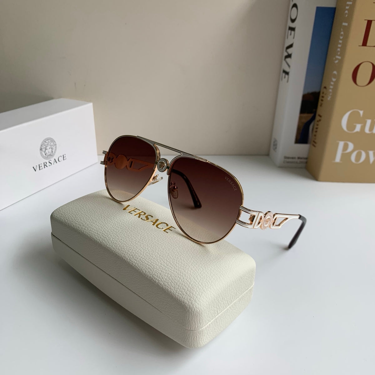 Versace Aviator Red Lens Sunglasses for Men & Women - 416348 - detail image 5
