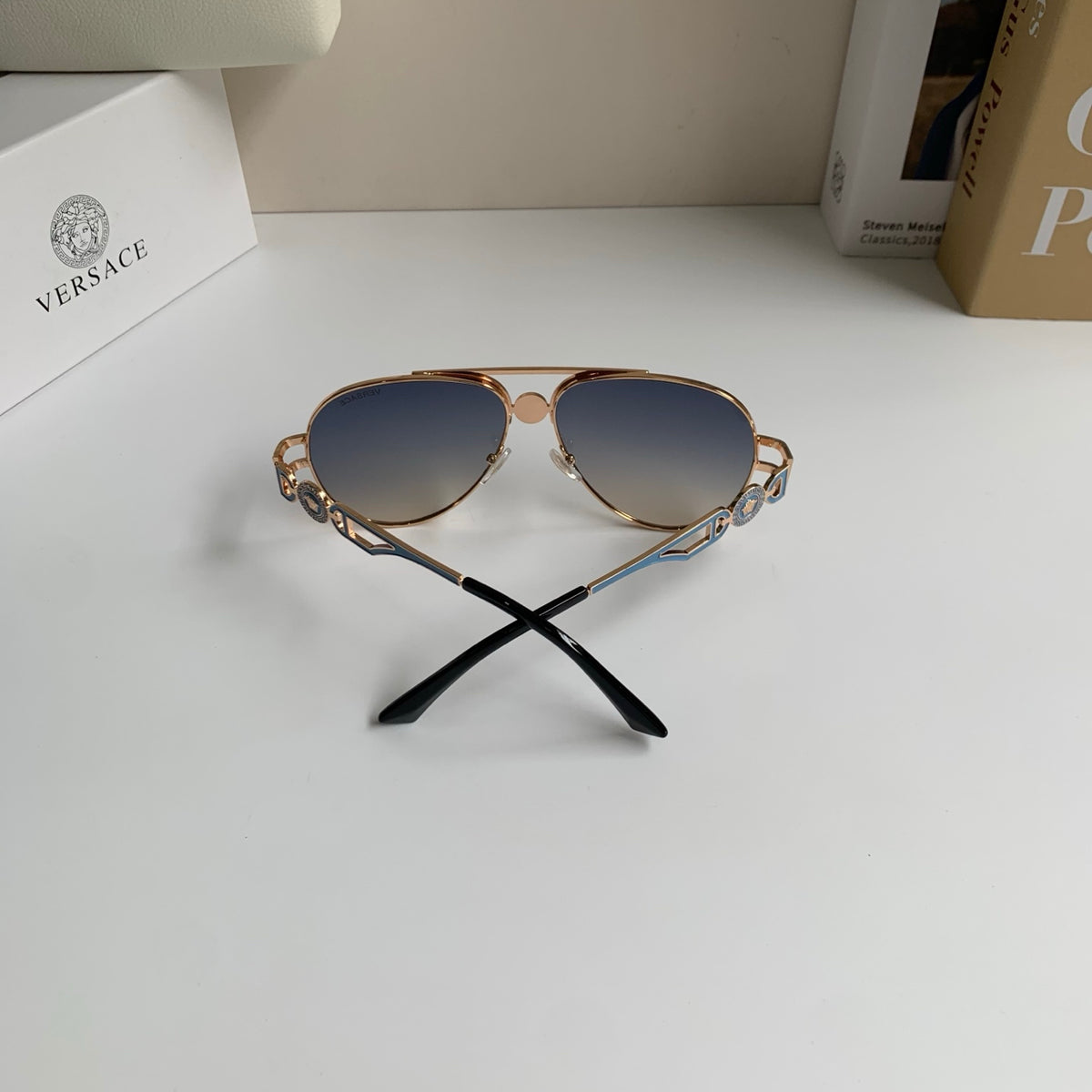 Versace Aviator Silver Lens Sunglasses for Men & Women - 416349 - detail image 8