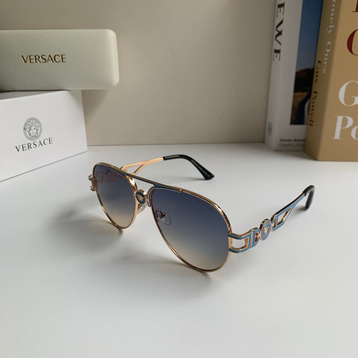 Versace Aviator Silver Lens Sunglasses for Men & Women - 416349 - detail image 2