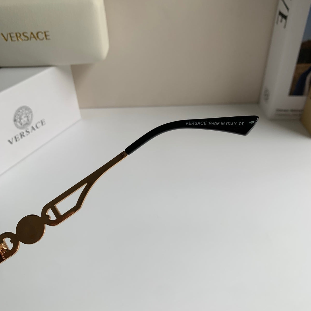 Versace Aviator Silver Lens Sunglasses for Men & Women - detail image 6