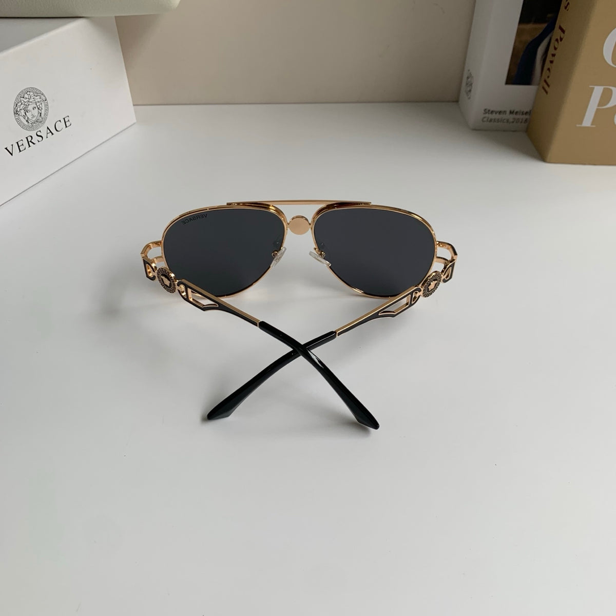 Versace Aviator Silver Lens Sunglasses for Men & Women - 416350 - detail image 8