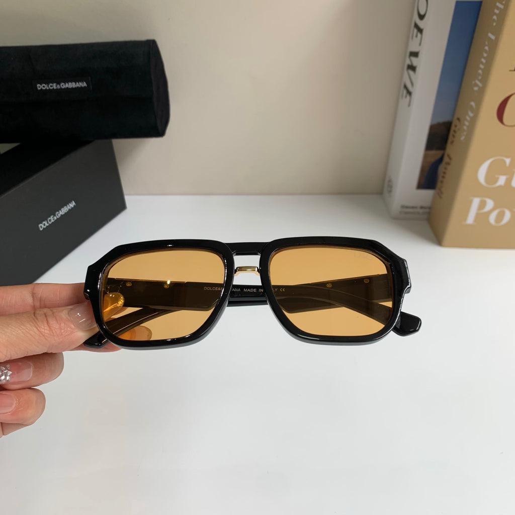 Dolce & Gabbana Oversized Gold Lens Sunglasses for Men & Women - 416550 - detail image 4