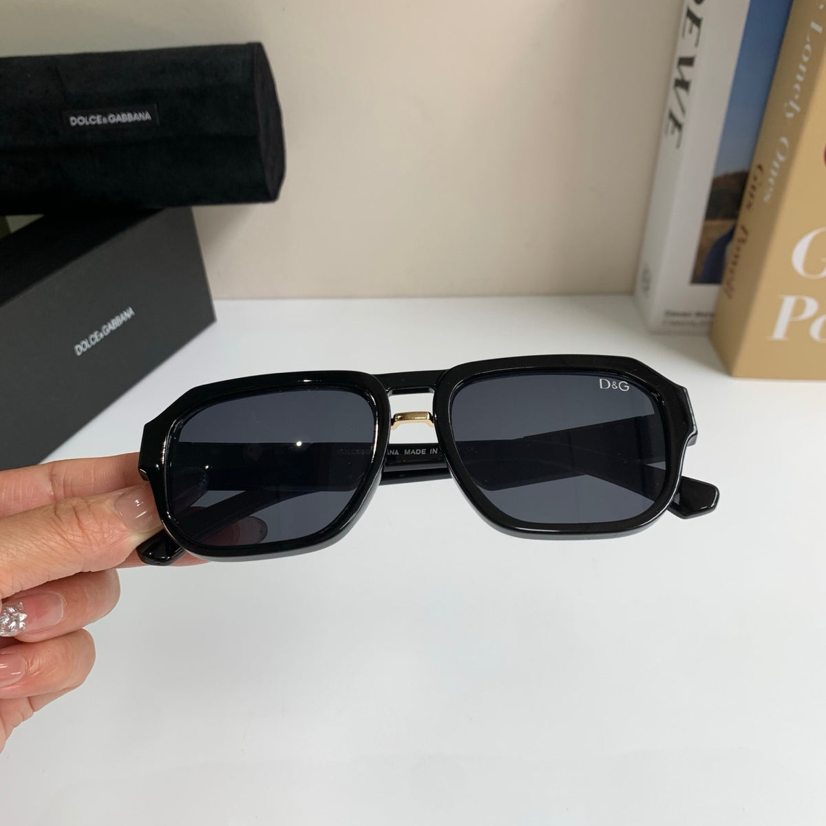 Dolce & Gabbana Oversized Black Lens Sunglasses for Men & Women - detail image 3