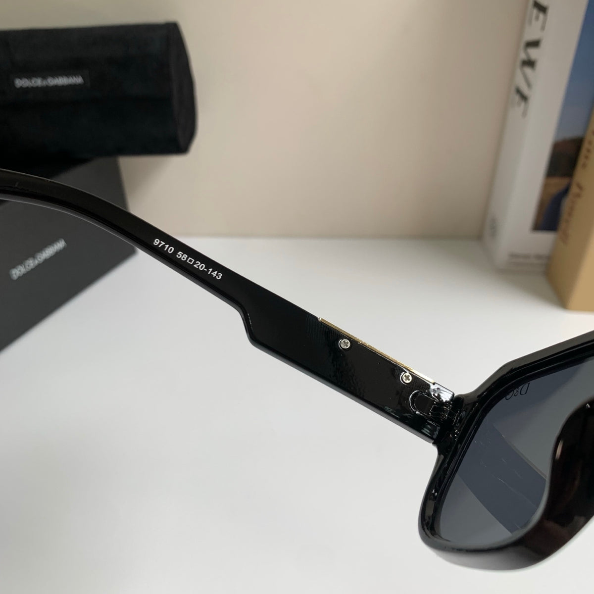 Dolce & Gabbana Oversized Black Lens Sunglasses for Men & Women - detail image 7