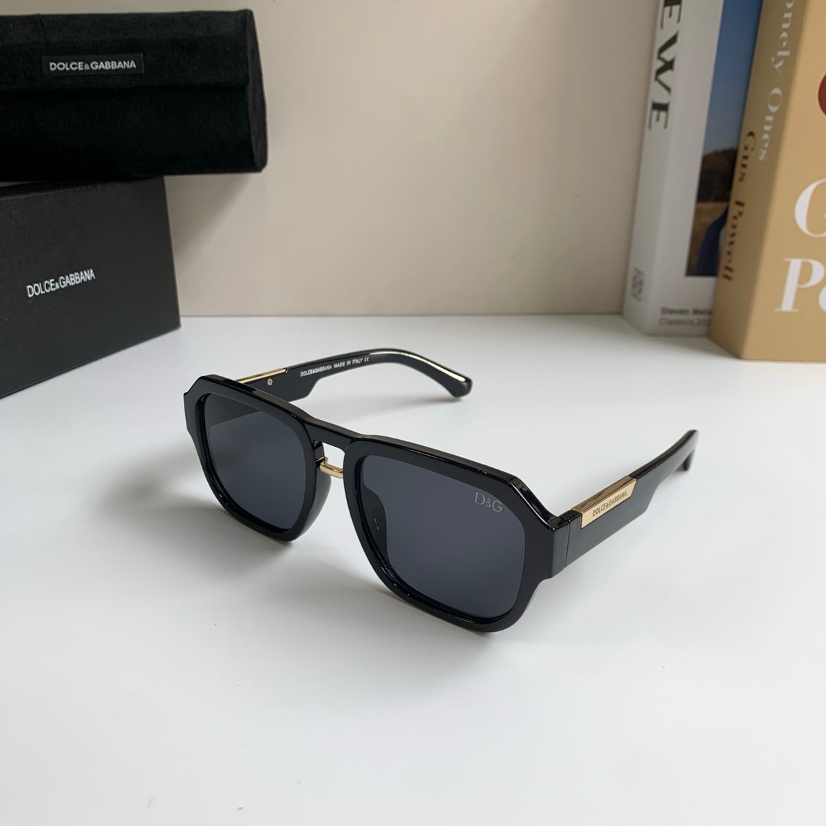 Dolce & Gabbana Oversized Black Lens Sunglasses for Men & Women - detail image 2