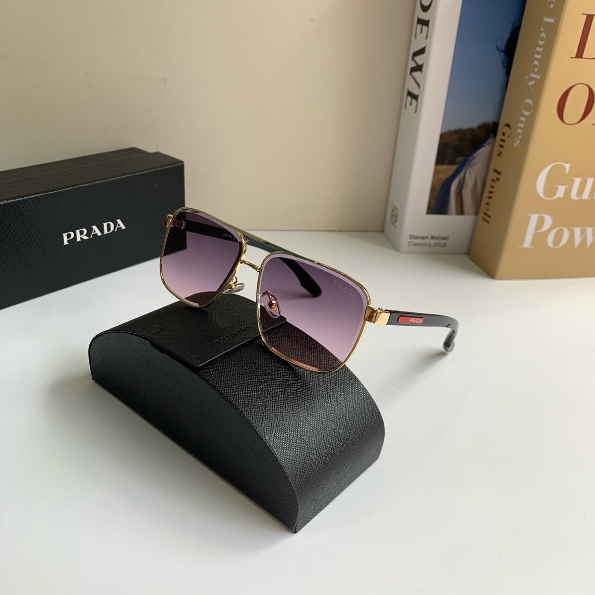 Prada Metal Square Silver Lens Sunglasses for Men & Women - 358445 - detail image 5