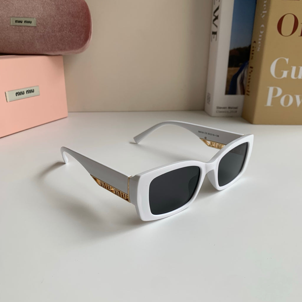 Miu Miu Square Silver Lens Sunglasses for Men & Women - 372429