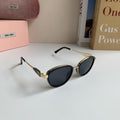 Miu Miu Metal Round Silver Lens Sunglasses for Men & Women - 382985