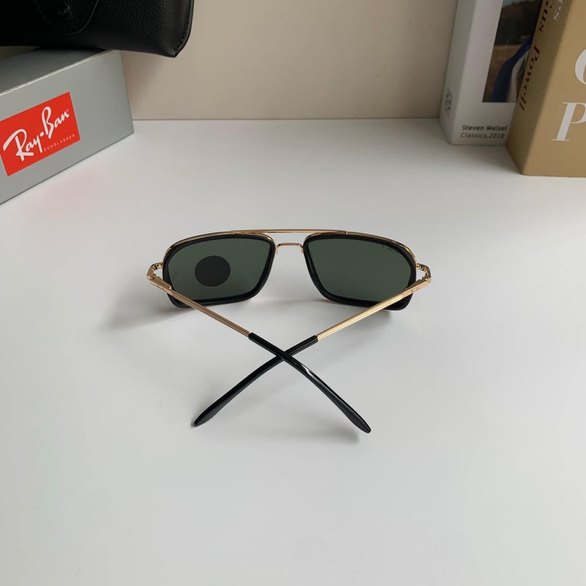 Ray-Ban Polarized Square Silver Lens Sunglasses for Men & Women - 383215 - detail image 7