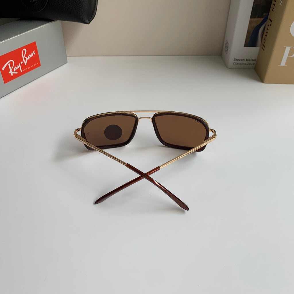 Ray-Ban Polarized Square Brown Lens Sunglasses for Men & Women - detail image 7