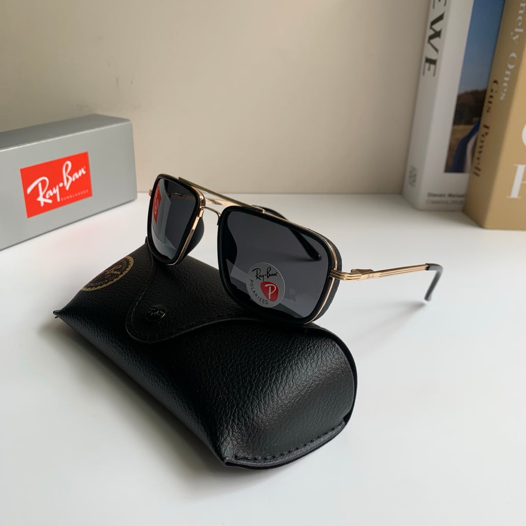 Ray-Ban Polarized Square Silver Lens Sunglasses for Men & Women - 383217 - detail image 5