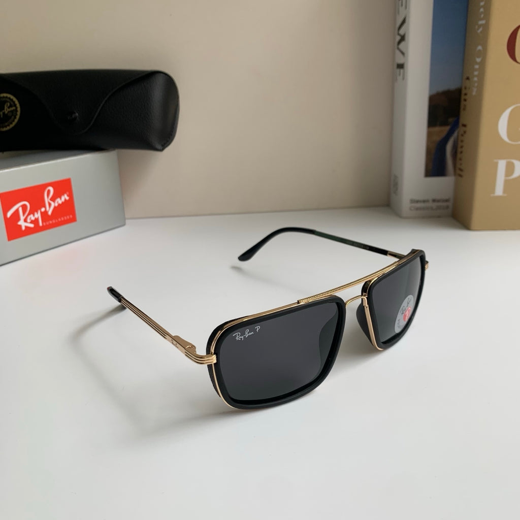 Ray-Ban Polarized Square Silver Lens Sunglasses for Men & Women - 383217