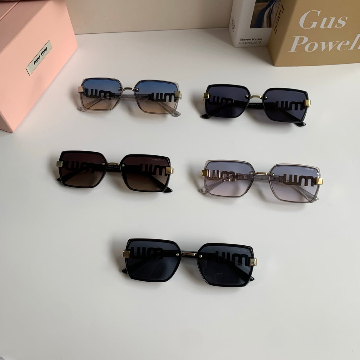 Miu Miu Square Silver Lens Sunglasses for Men & Women - 399206 - detail image 9