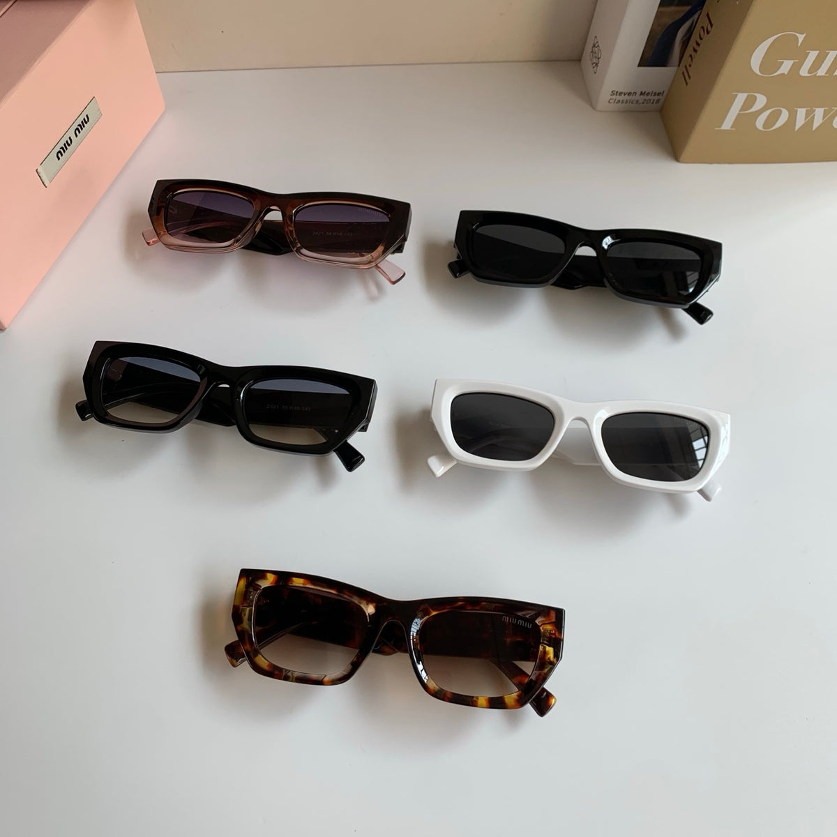 Miu Miu Square Silver Lens Sunglasses for Men & Women - 416261 - detail image 9